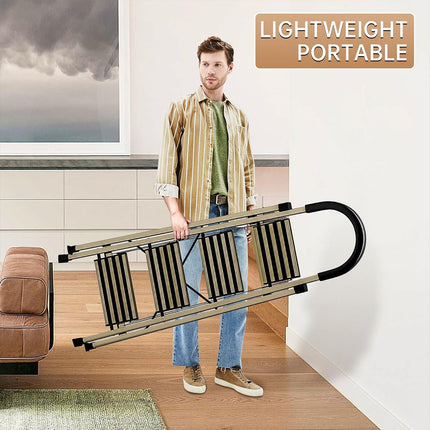 4 Step Home Folding Ladder Anti-Slip 150KG Load Capacity Space Saving Sturdy