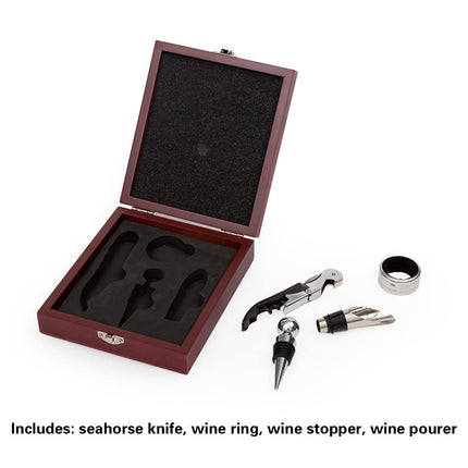 4PCS Wine Opener Set Stainless Steel Durable for Home Bar Wine Lovers Gifts