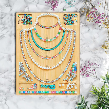 Wooden Beading Board DIY Bracelet Anklet String Design Bead Decoration Plate