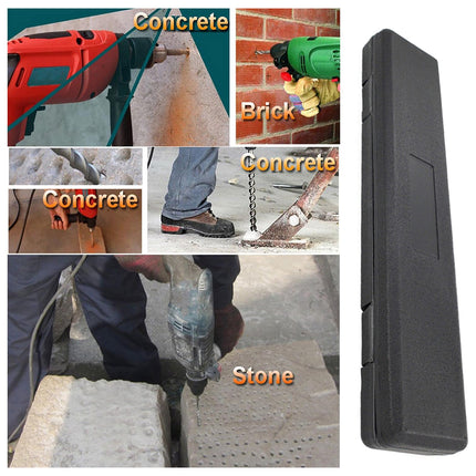 11PCS Round Shank Impact Hammer Drill Bits Durable Concrete Brick Stone Drilling