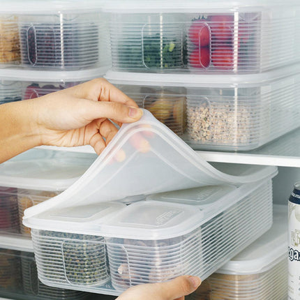 Crisper Refrigerator Storage Box Plastic Sealed Food Compartment Organizer Set