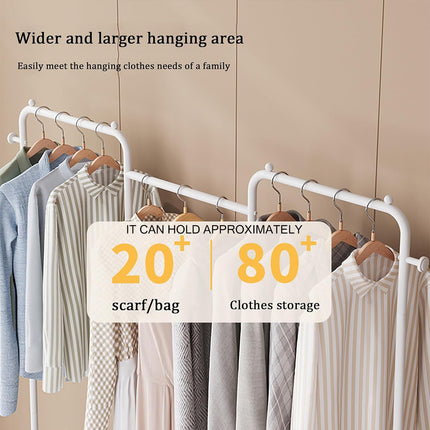 Simple Clothes Rack Steel Frame Non-Woven Fabric Durable for Bedroom Storage Use