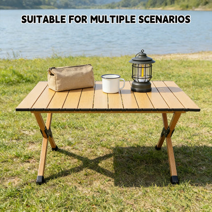Foldable Camping Table Portable Outdoor Picnic Dining Table X Leg 90×59cm