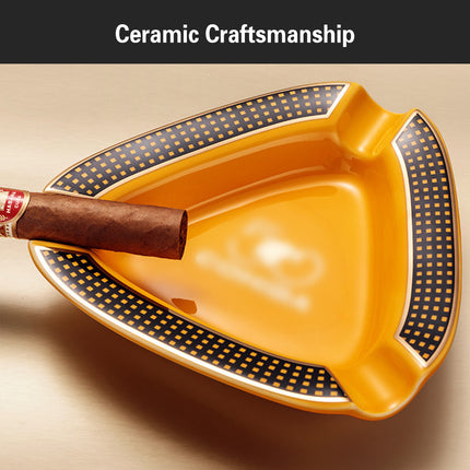 Cigar Ashtray Portable Ceramic 3 Cigars Ash Tray Tobacco Cigarette Gadgets Home