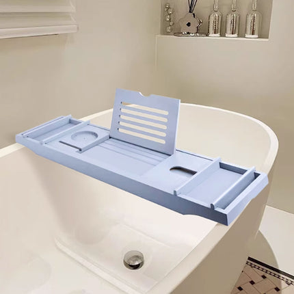 Retractable Bathtub Shelf Multifunctional Bath Rack With Phone Tablet Holder