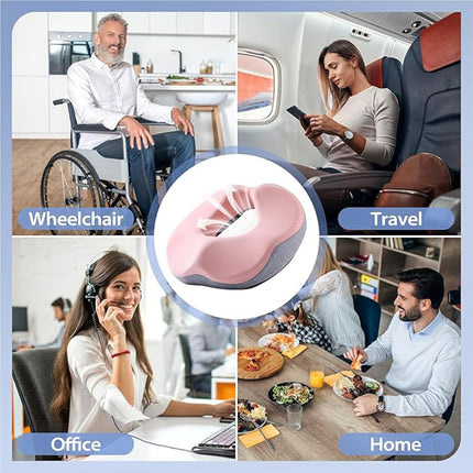 Memory Foam Ergonomic Seat Cushion for Long Sitting Office Home Car Chair