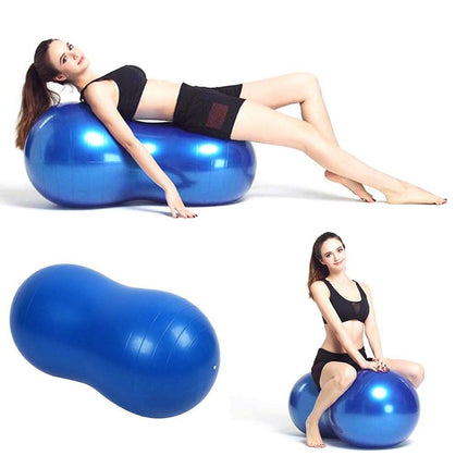 Thickened Capsule Shape Yoga Pilates Ball Anti Burst Fitness Stability Trainer with Pump