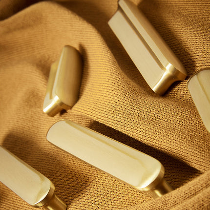 Gold Cabinet Handles 2 Sizes Modern Simple Pulls for Wardrobe Drawer Door Use