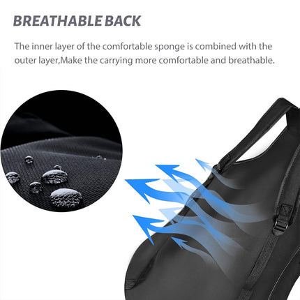 Electric Bass Guitar Bag Padded Backpack Cotton Shoulder Case Thick Protection