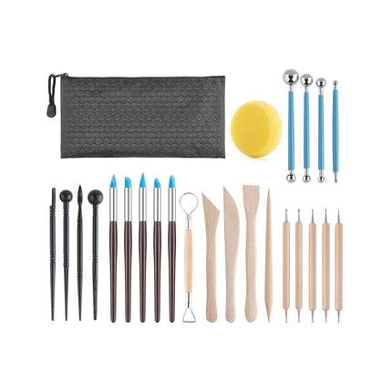 Pottery Clay Tool Set 25 or 61PCS Wooden Handle Sculpting Ceramic Art DIY