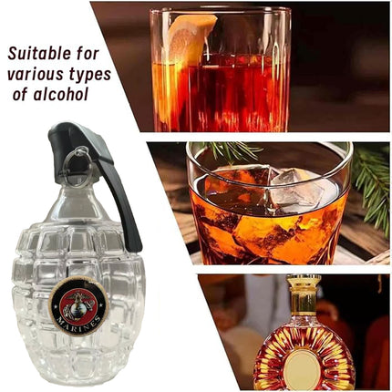 Creative Whiskey Bottle Clear 300ml Home Bar Decor Whiskey Lovers Gift Leak Proof