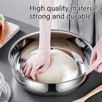 Stainless Steel Kitchen Kneading Bowl Durable Household Baking Cooking Basin