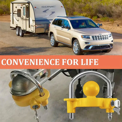Trailer Hitch Lock Anti Theft Device Tow Hook Security Lock Car Yacht Connector