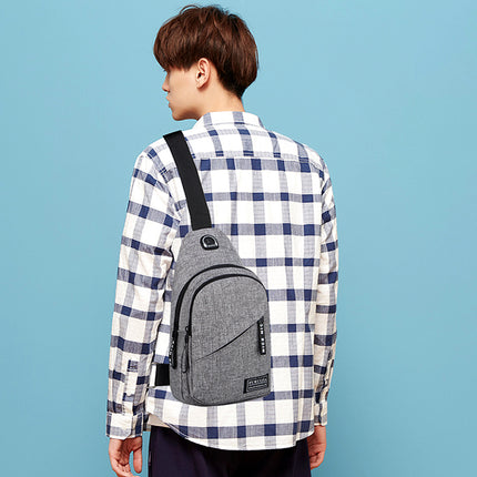 Large Capacity Crossbody Bag With Headphone Jack Durable For Daily Travel Work