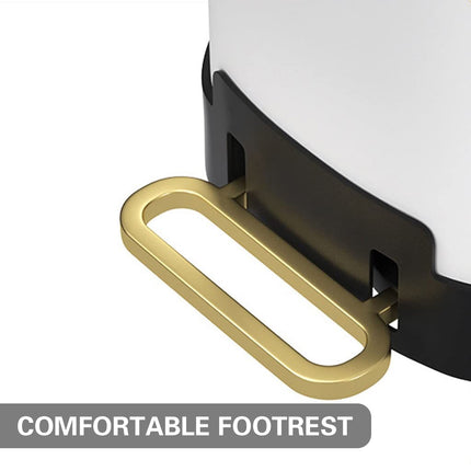 10L Stainless Steel Pedal Trash Can Hands Free Anti Odor Easy Clean Waste Bin