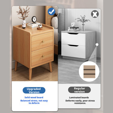 Small Narrow Wooden Bedside Table Cabinet For Bedroom Home Storage Organizer