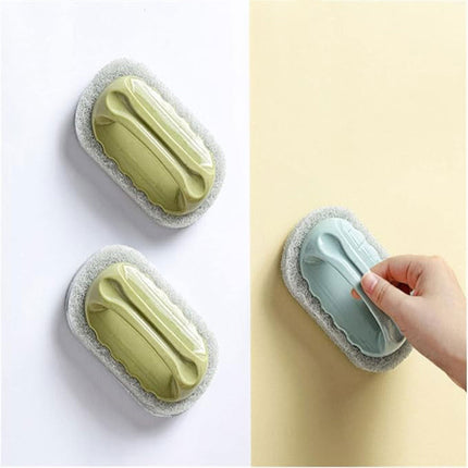 3PCS Cleaning Brushes Set Tile Kitchen Scrub Brushes Sponge Eraser For Home Use