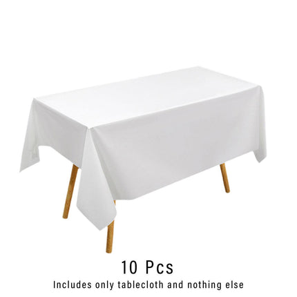 10pcs PEVA Rectangle Tablecloths Solid Colour Waterproof Party Table Covers