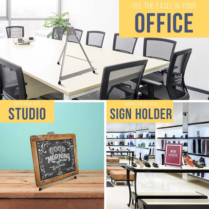 Foldable Retractable Portable Metal Easel Sketch Display Stand Stable Adjustable