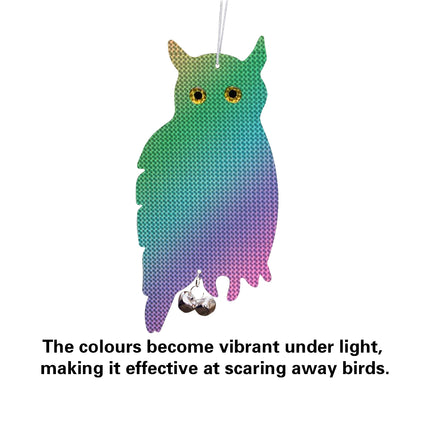 Reflective Owl Bird Deterrent Hanging Garden Yard Pest Control Outdoor