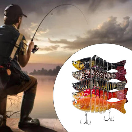 5PCS Faux Lure Set Fish Hard Fake Bait Fishing Lures Artificial Bait Tackle Gear