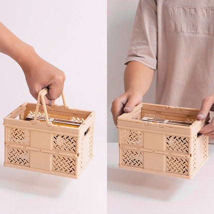 Desktop Organizer Rack Folding Storage Boxes Decorative Shelf For Home Office