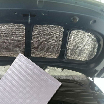 Car Soundproof Cotton Pad 25x18cm Self Adhesive Aluminum Foil Insulation Sheet