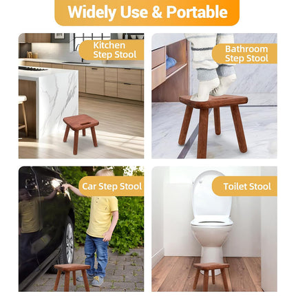 Home Solid Wood Small Bench Shoe Bench Compact Design for Entryway Living Room