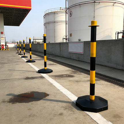 2PCS Safety Delineator Post 82cm Sand-Fillable Base 2 Colours for Crowd Control