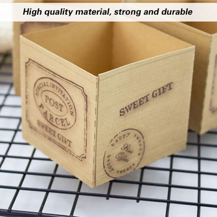 Cupcake Box Set 100pcs Kraft Paper Baking Mousse Cup Holders for Party Dessert
