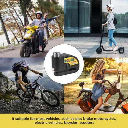Bike Anti Theft Alarm Lock Waterproof 110dB Loud Sound Bicycles Outdoor Security