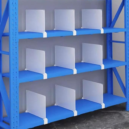 Shelf Dividers 5PCS White Snap On Partition 3 Sizes for Garage Warehouse Pantry