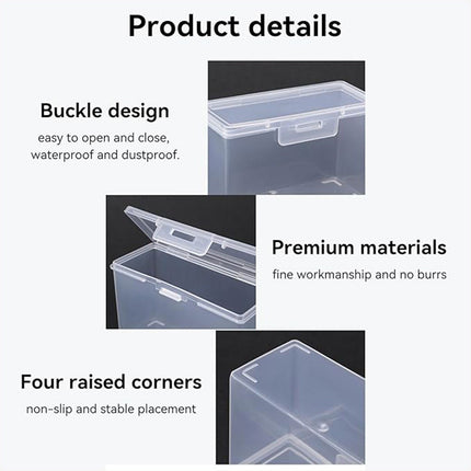 Card Storage Box Set 4PCS Plastic Transparent Case for Game or Business Cards