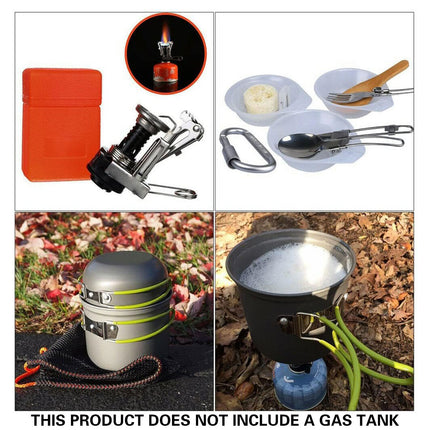 Portable Outdoor Camping Cookware Set for Hiking Picnics Travel Cooking Tools