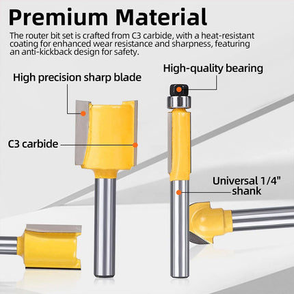 100 PCS Woodworking Milling Cutter Kit For Woodworking Projects PrecisionCutting
