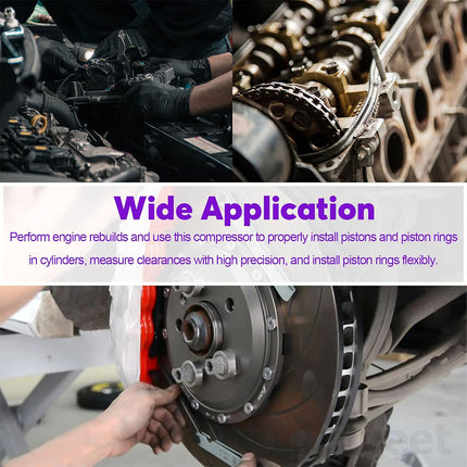 Car Piston Ring Compressor and Pliers Tool Set Engine Repair 4 inch 6 inch