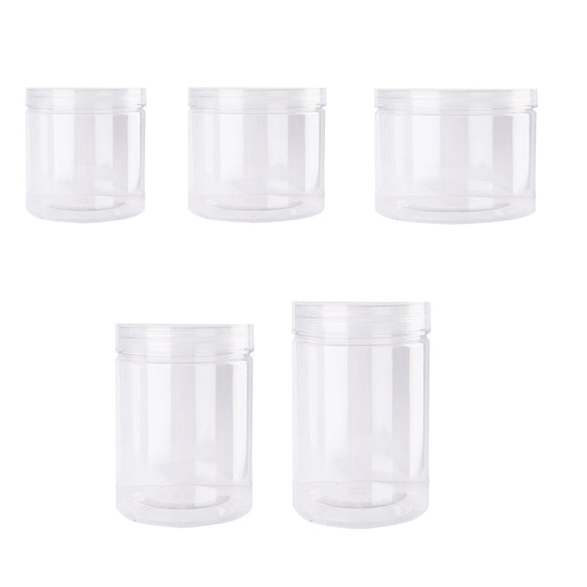 Wide Mouth Plastic Food Bottles 50pcs Transparent Sealed Storage Tanks Container