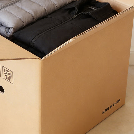 10PCS Portable Hard Cardboard Box Built In Handle Moving Shipping Storage Use
