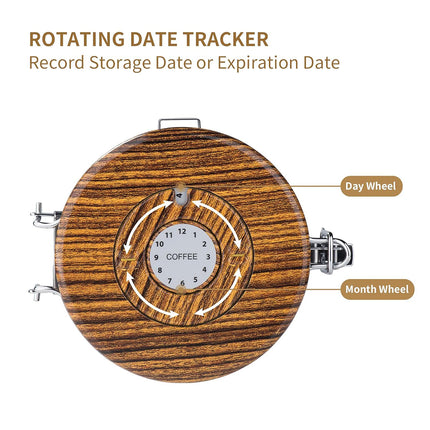 Coffee Bean Sealed Jar Storage Jar For Tea Powder With A Schedule And Spoon