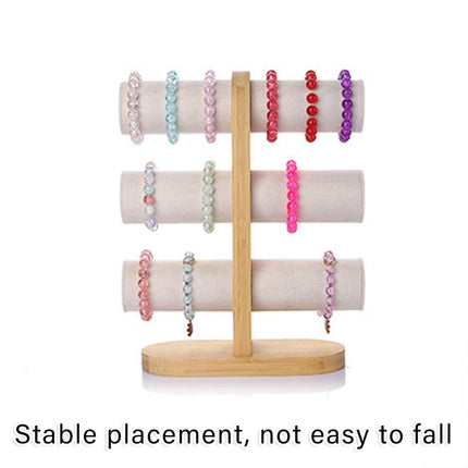 Three Tier Jewellery Display Stand Bracelet Storage Rack Desktop Bracelet Holder