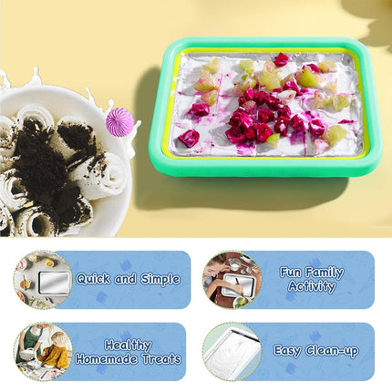 Stainless Steel Home Small Ice Frying Yogurt Tray Homemade Dessert Fruit Snack