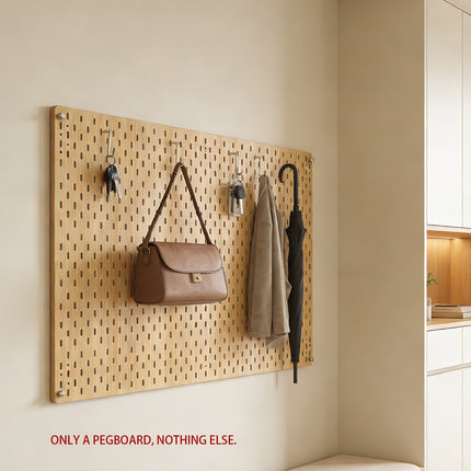 Wall Mounted Pegboard Storage Rack No Drill Organizer Tool Shelf Home Office