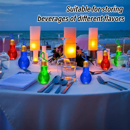 50PCS 100ML Transparent Bulb Bottle Plastic Candy Jar Storage Container Reusable