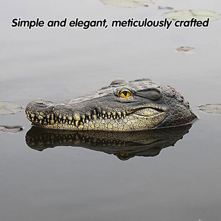Floating Alligator Head Pond Ornament Garden Pool Animal Decor Simulation Model