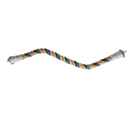U Shaped Parrot Cotton Rope Climbing Toy Perch Stand for Bird Cage