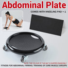 Quiet Abdominal Exercise Plate with Castor Non Slip Surface Home Gym Fitness