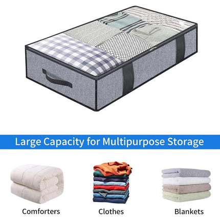 2PCS Clothes Under Bed Storage Bag Wardrobe Dustproof Moisture-proof Organizer Bag