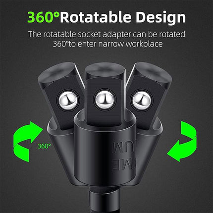 3PCS Universal Adapter Hexagon Shank to Square Head Connecting Rod for Tools