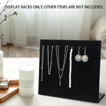 24Hooks Necklace Display Stand Wooden Jewelry Organizer for Store Home Use