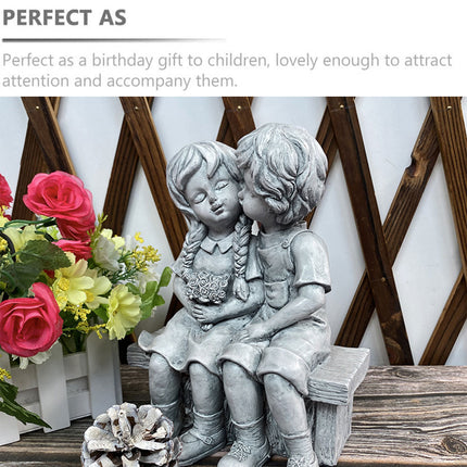 Resin Garden Ornament Outdoor Lawn Decoration Figurine For Men And Girls Yard
